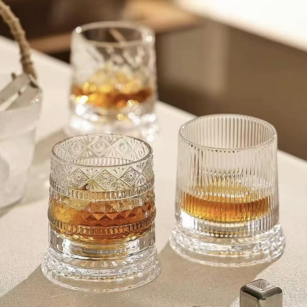 Crystal Glassware Set - Elegant Drinking Glasses for Wine, Whisky, Water · Premium Lead-Free Crystal Tum