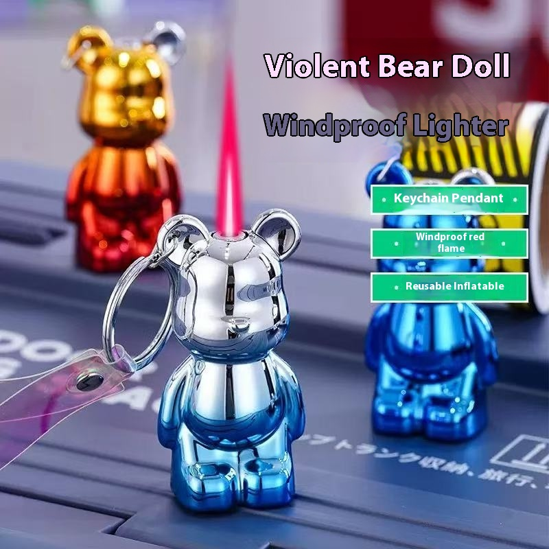 Adorable Keychain Lighter Combo – Playful & Portable Flame + Key Holder