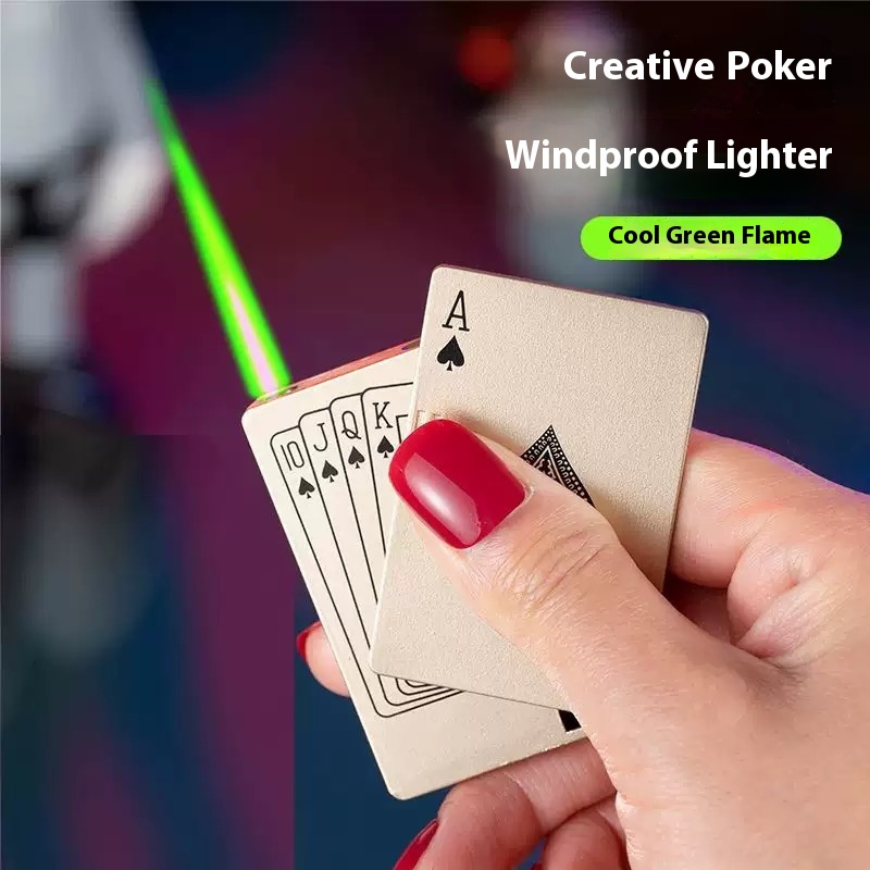 Unique Poker Card Design Lighter - No Butane, Pure Style