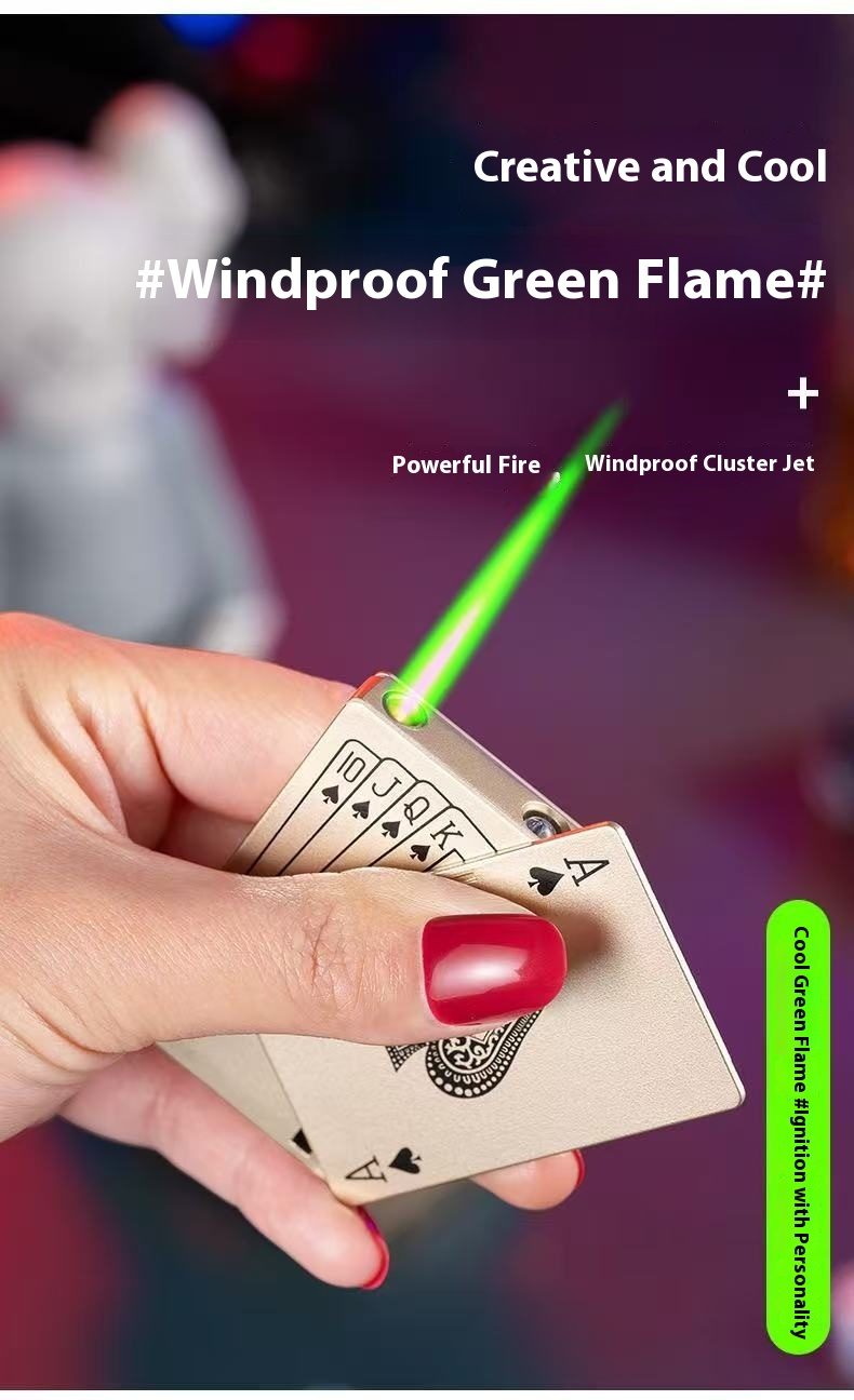 Unique Poker Card Design Lighter - No Butane, Pure Style