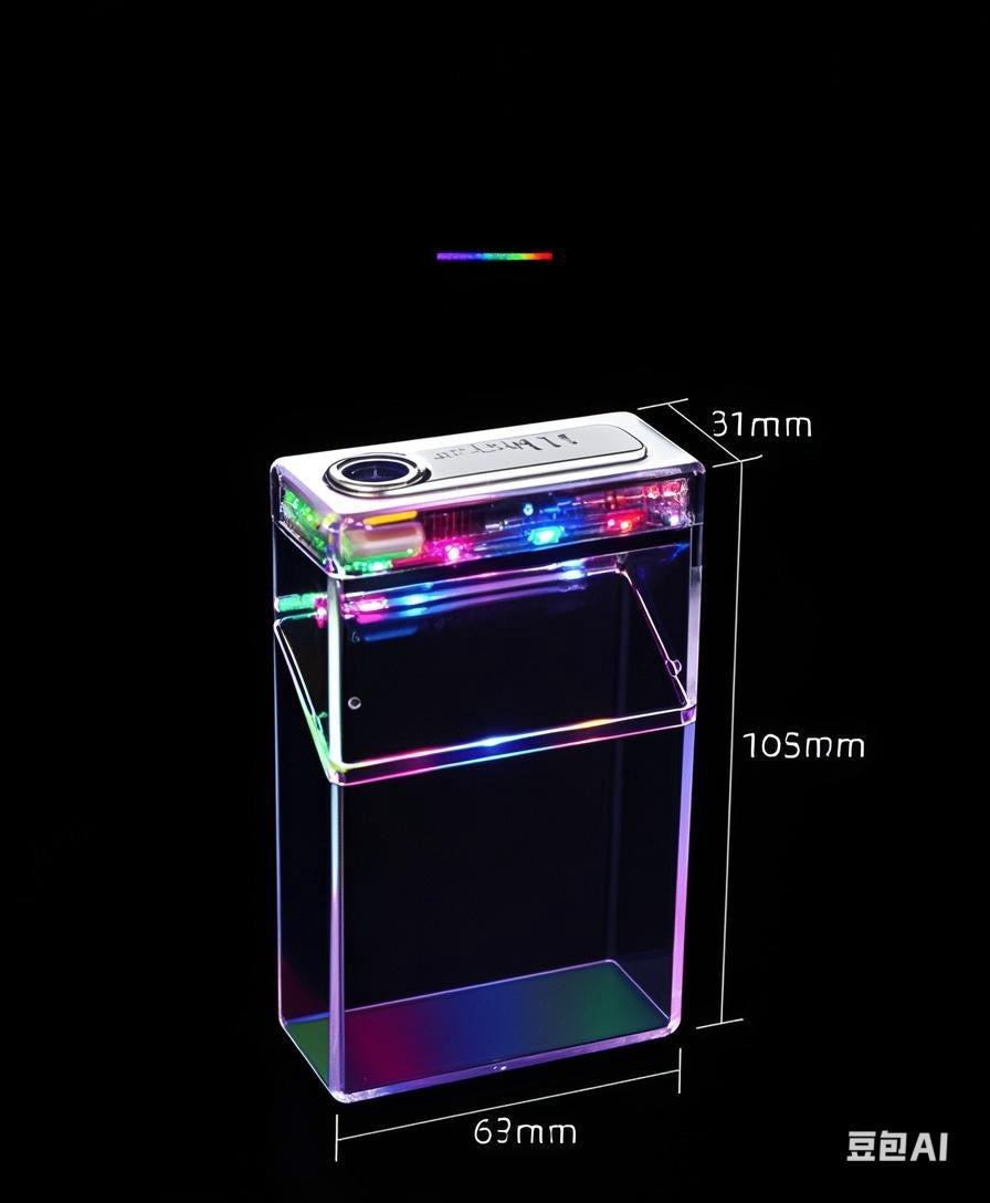 Creative personality transparent cigarette box charging lighter all-in-one cartoon kitty