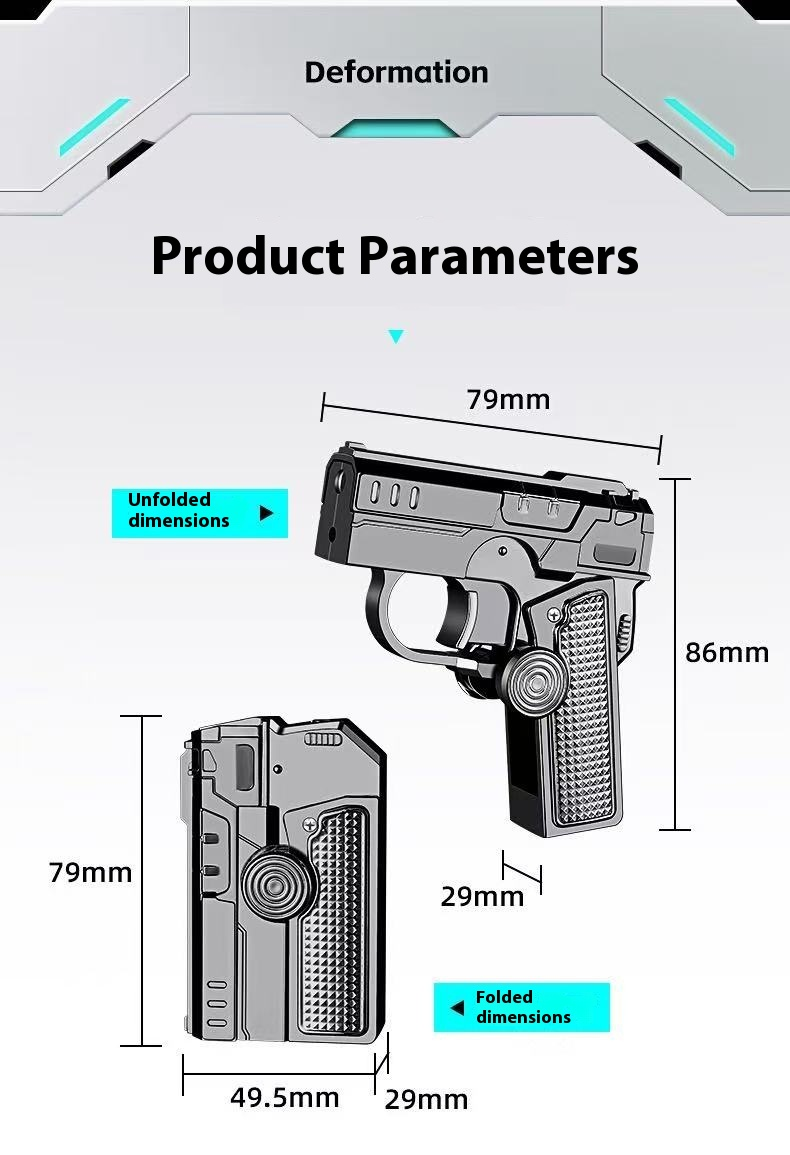 5-in-1 Multi-Function Gyro Lighter – Windproof, Refillable, Cool Spinning Top Flame