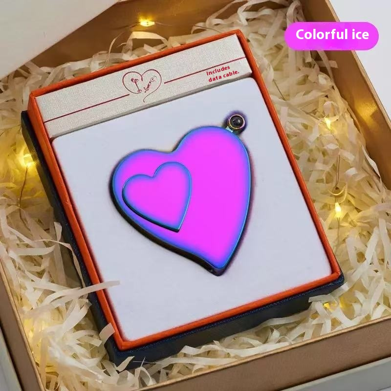 Heart Lighter 3-in-1: USB Rechargeable + LED Flashlight + Bottle Opener