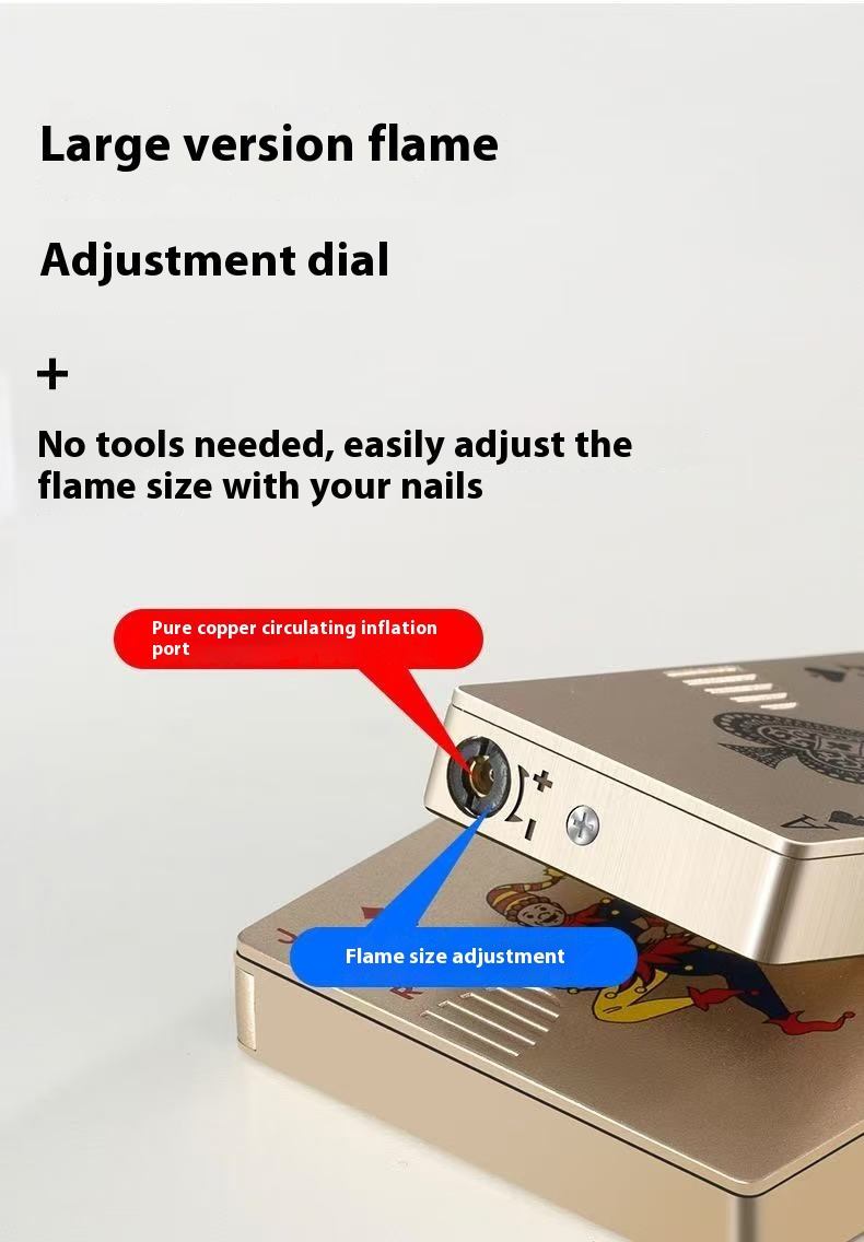 Unique Poker Card Design Lighter - No Butane, Pure Style