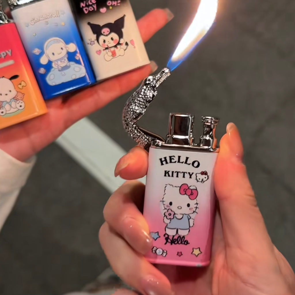Cartoon-style Cute Double Flame Lighter - A Great Gift for Boyfriend or Girlfriend