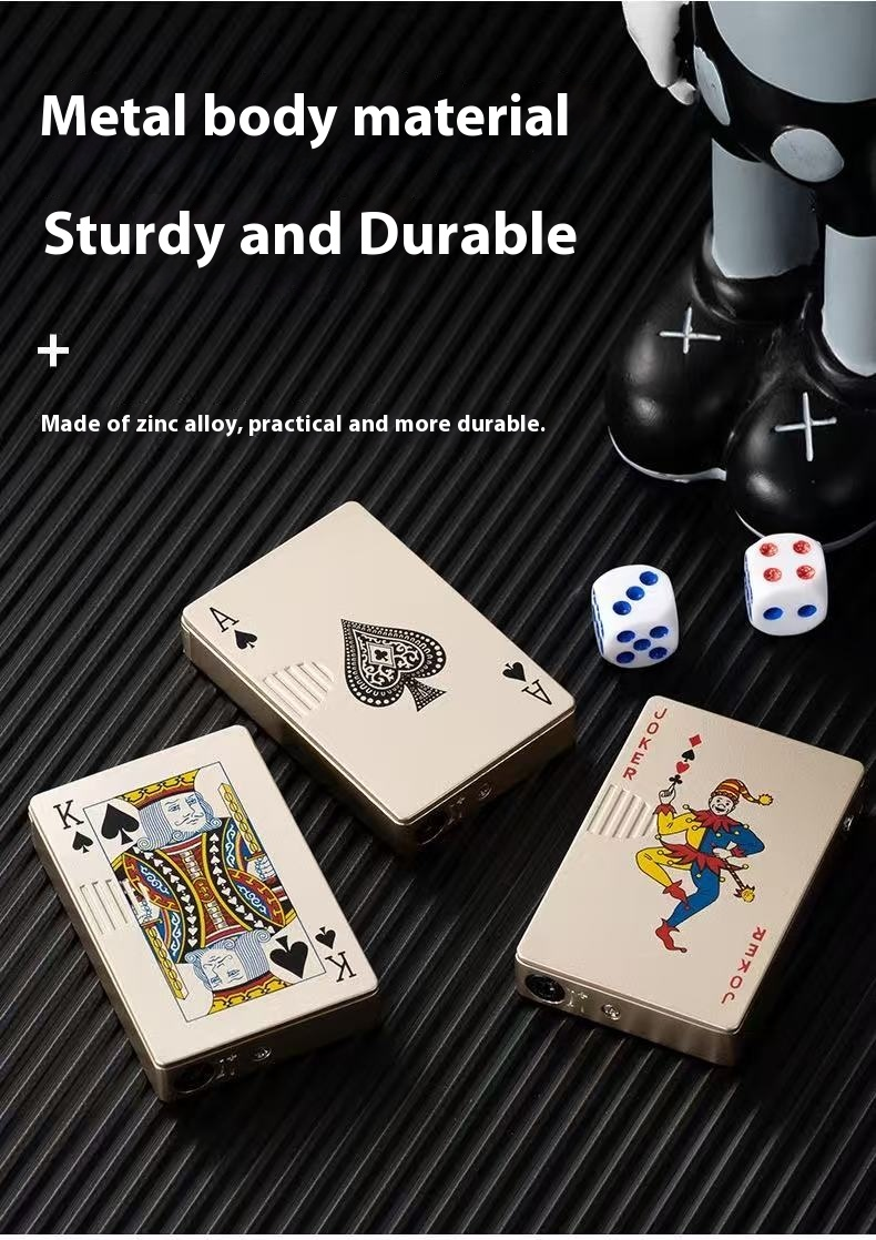 Unique Poker Card Design Lighter - No Butane, Pure Style