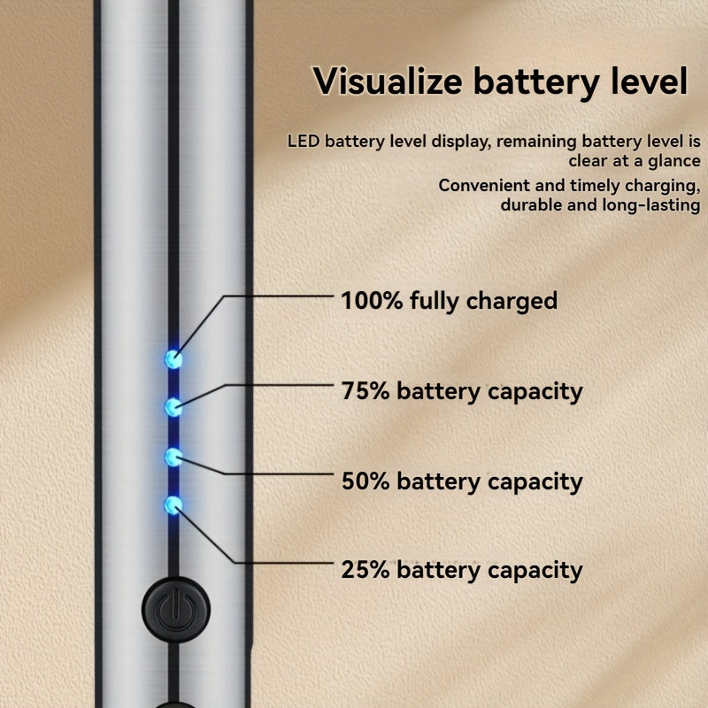 [Extended Candle Lighter] Rechargeable Arc Lighter | USB Electronic Lighter with LED Display | Outdoor Kitchen Tool for Candles, Gas Stoves, Camping, Barbecue