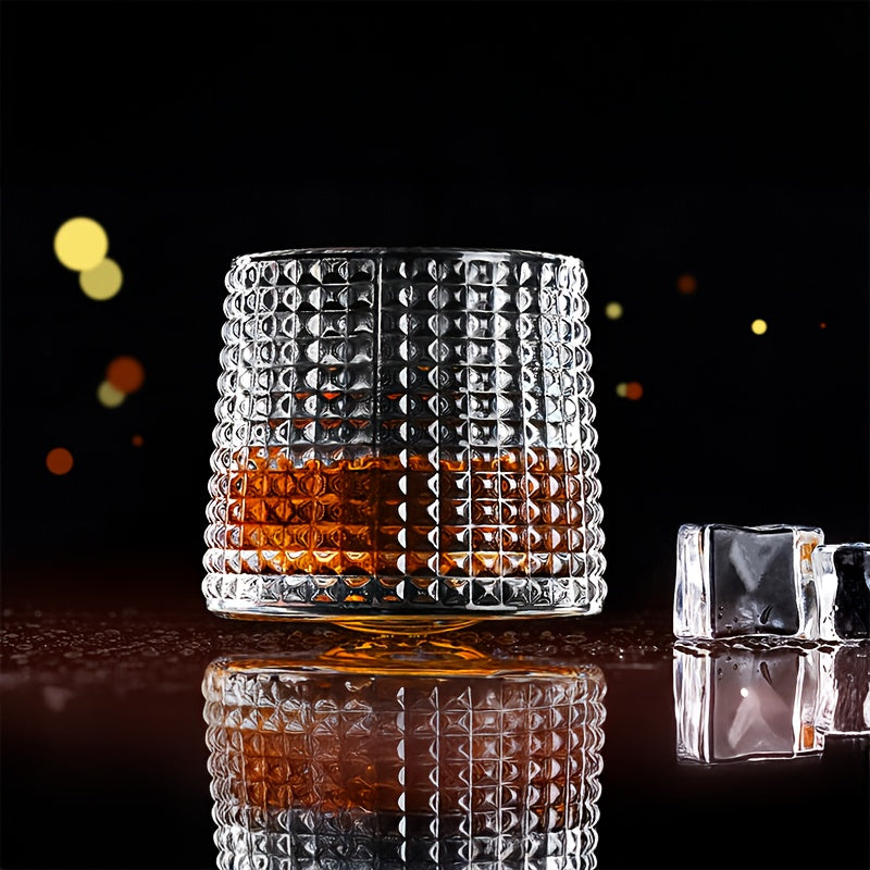 Spinning Whiskey Glasses Set Of 2, Bourbon Glass for Bars, Parties, And Homes, Gifts for Men