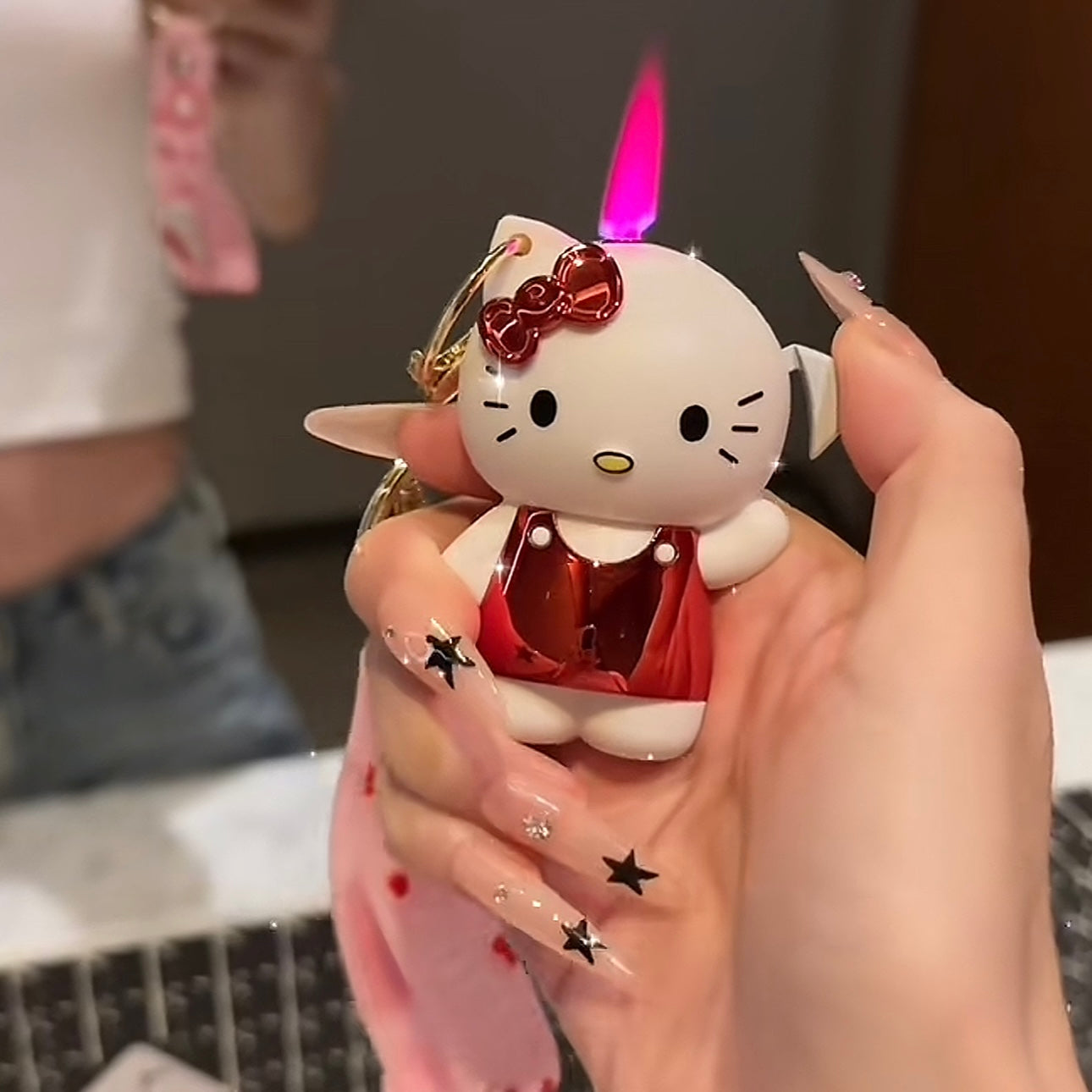 Cartoon Pattern Jet Flame Lighter (Refillable & Stormproof)