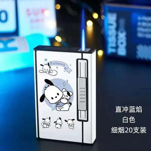 2-in-1 Cute Cartoon Rechargeable Cigarette Case with Lighter
