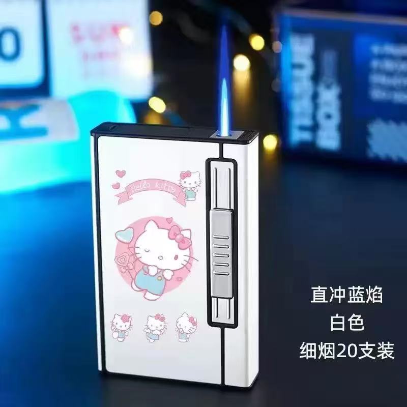 2-in-1 Cute Cartoon Rechargeable Cigarette Case with Lighter
