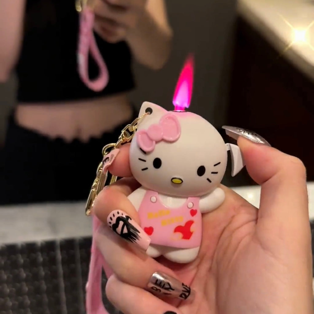 Cartoon Pattern Jet Flame Lighter (Refillable & Stormproof)