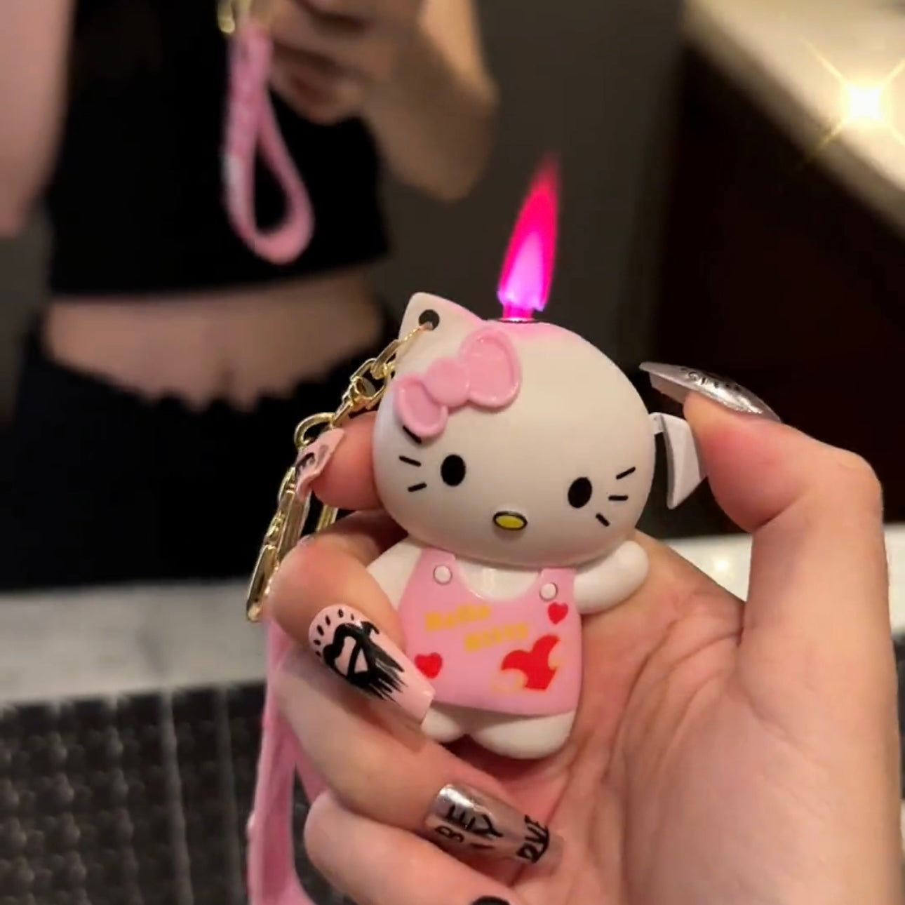 Cartoon Pattern Jet Flame Lighter (Refillable & Stormproof)