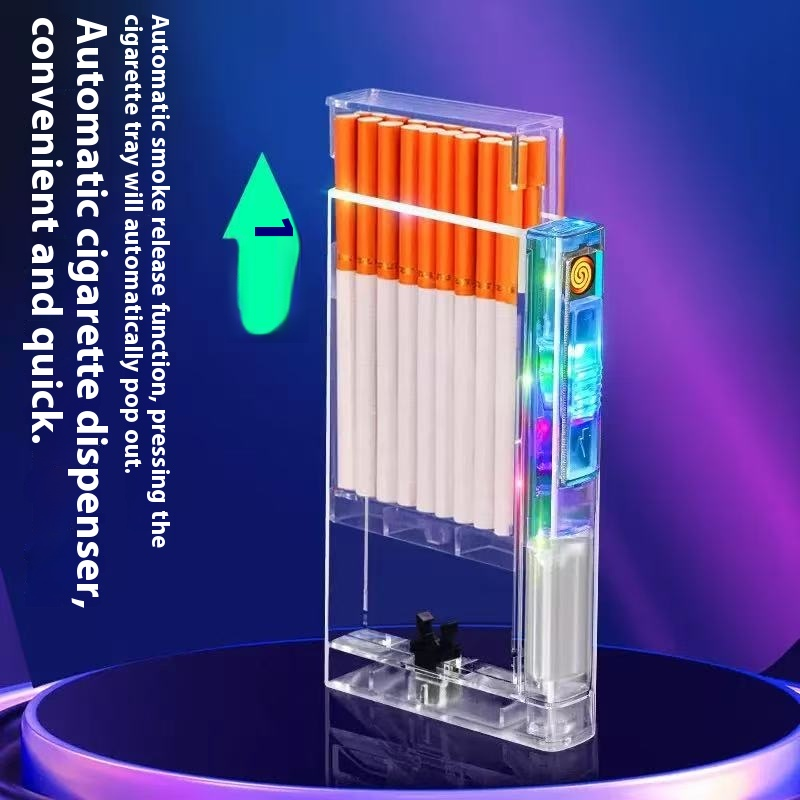 Rechargeable Cute Cartoon Cigarette Case & Lighter – Portable & Stylish