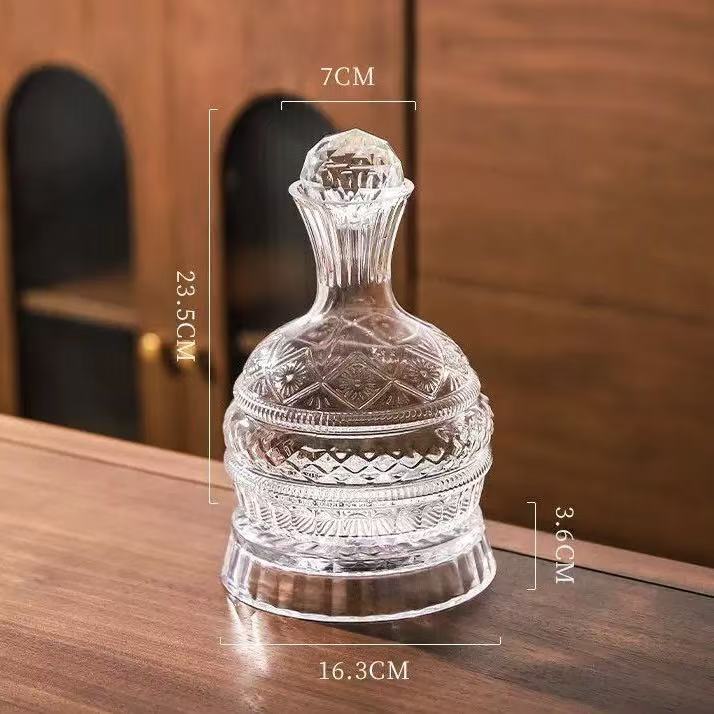 Luxury Crystal Decanter Set for Wine Lovers - Perfect Gift for Him/Her Elegant Crystal Decanter for Red Wine, Whisky & Bourbon - Home Bar Essential